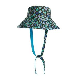 BP Women's‎ Black Floral Wide Brim Bucket Hat with Tie Cottagecore NWT One Size